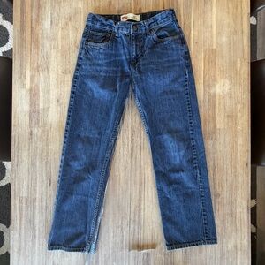 Levi’s 505 Regular Dark Wash Jeans boys Size 14 (27x27) Classic Fit Denim